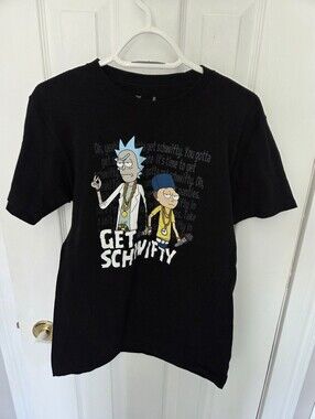 Jack of all Trades Rick and Morty "Get Schwifty" Graphic Tee - Black Size Small